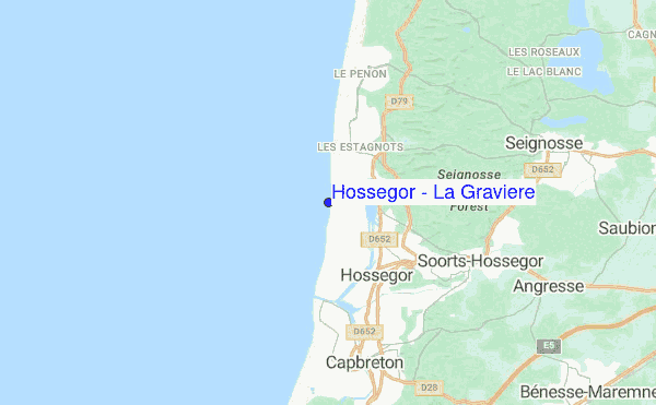 Hossegor - La Graviere location map