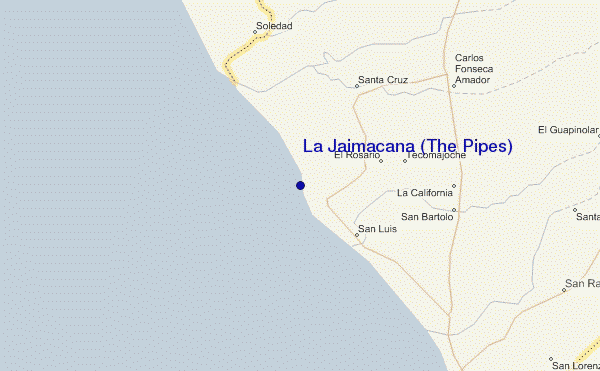 La Jaimacana (The Pipes) location map