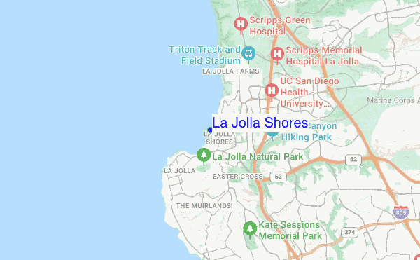 La Jolla Shores location map