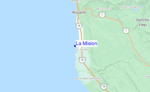 La Mision Mexico Map La Mision Surf Forecast And Surf Report
