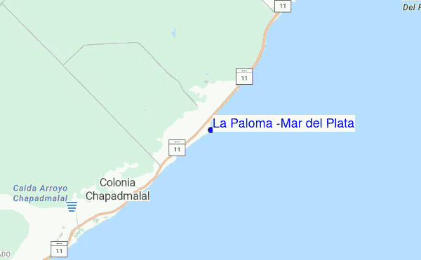 La Paloma (Mar del Plata) location map