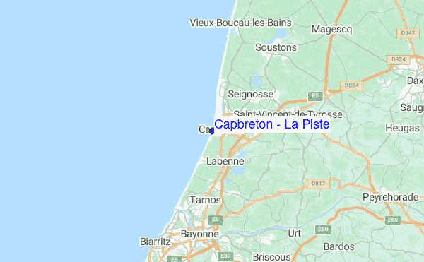 Capbreton - La Piste Location Map