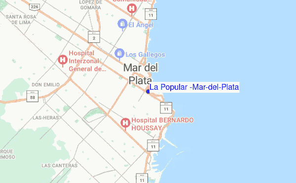 La Popular (Mar-del-Plata) location map