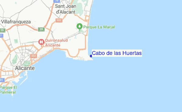 Cabo de las Huertas location map