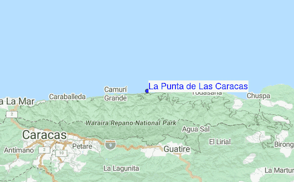 La Punta de Las Caracas Location Map