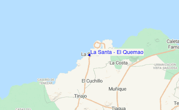 La Santa - El Quemao location map