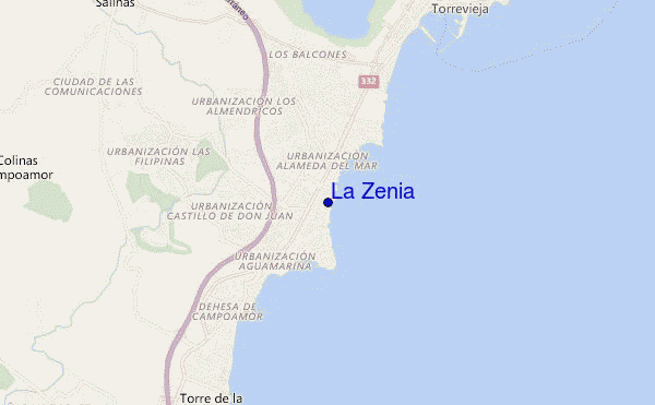 La Zenia location map