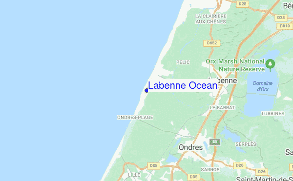 Labenne Ocean location map