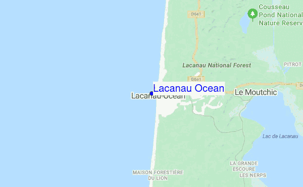 Lacanau Ocean location map