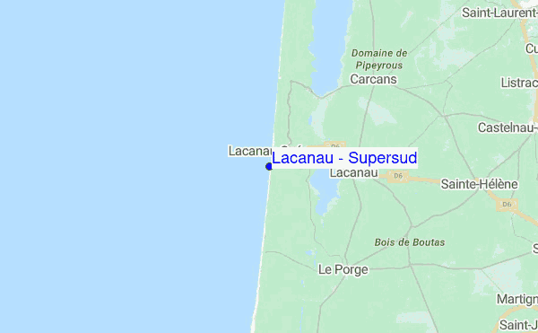 Lacanau - Supersud Location Map