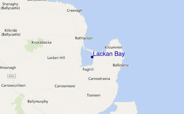 Lackan Bay location map