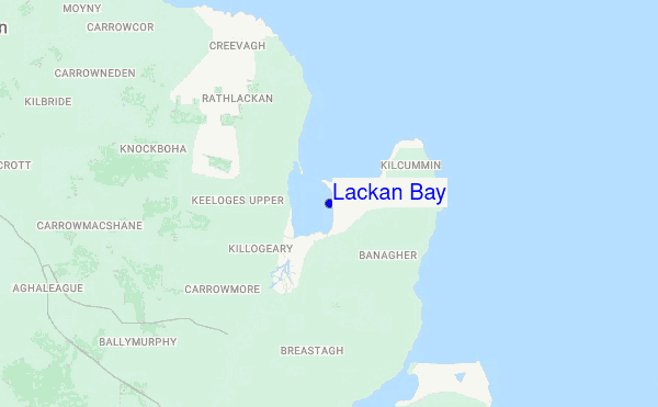 Lackan Bay location map