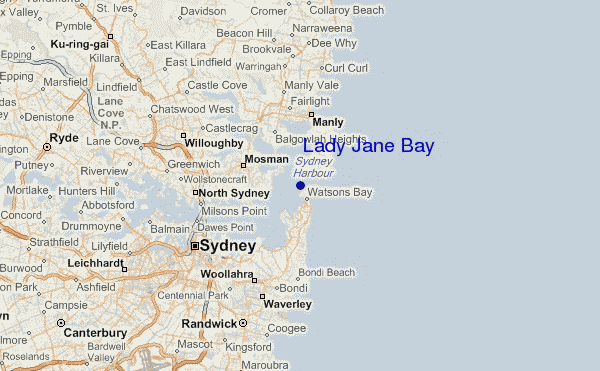 Lady Jane Bay location map