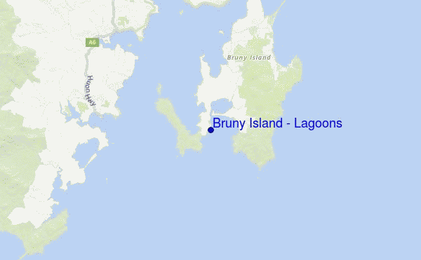 Bruny Island - Lagoons Location Map