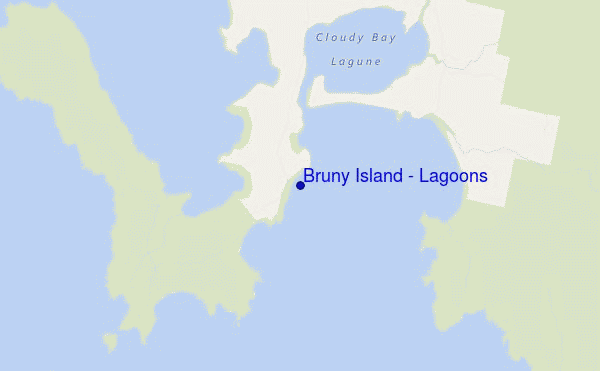 Bruny Island - Lagoons location map