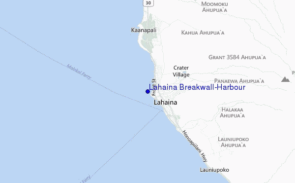 Lahaina Breakwall/Harbour location map
