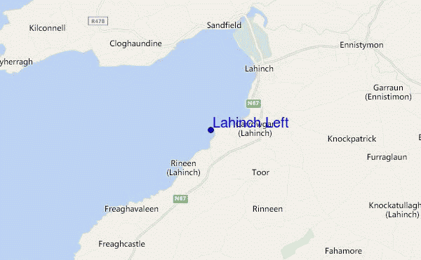 Lahinch Left location map