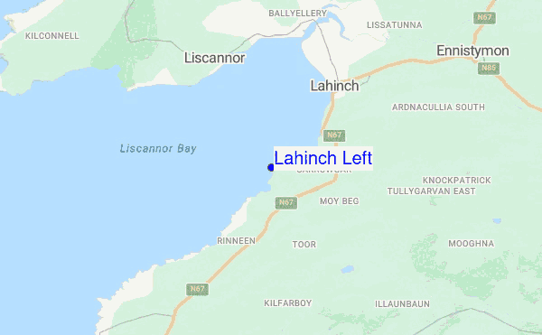 Lahinch Left location map