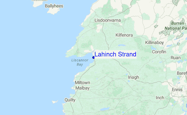 Lahinch Strand Location Map