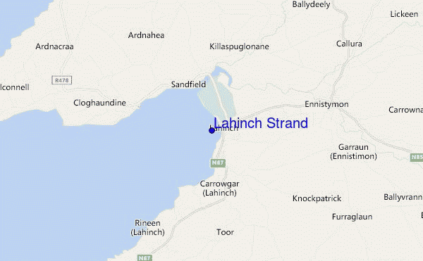 Lahinch Strand location map
