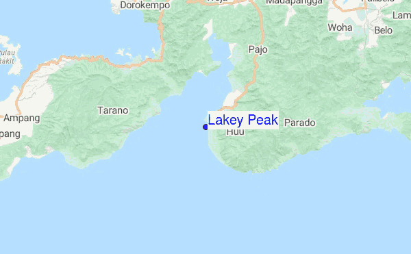 Lakey Peak Location Map