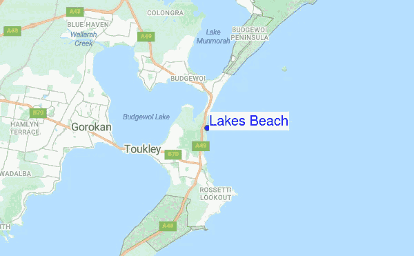 Lakes Beach location map