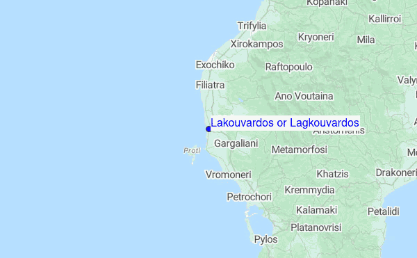 Lakouvardos or Lagkouvardos Location Map