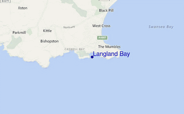 Langland Bay location map