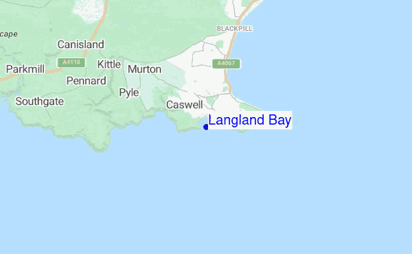 Langland Bay location map