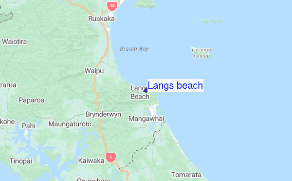 Langs beach Location Map