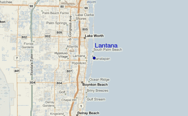 Lantana location map