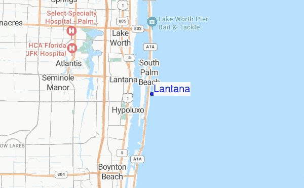 Lantana location map