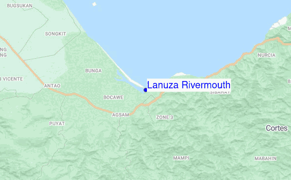 Lanuza Rivermouth location map