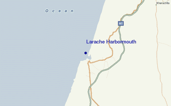 Larache Harbormouth location map