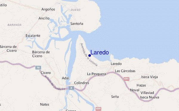 Laredo location map