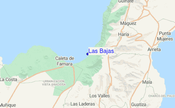 Las Bajas location map