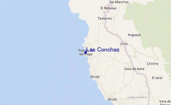 Las Conchas location map