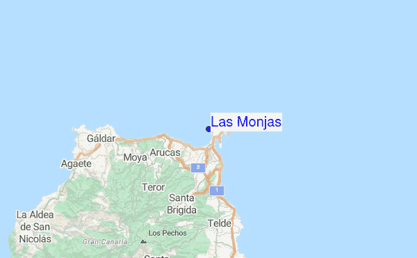 Las Monjas Location Map