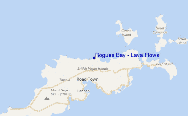 Rogues Bay - Lava Flows location map