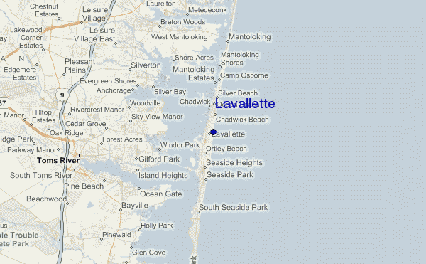 Lavallette location map