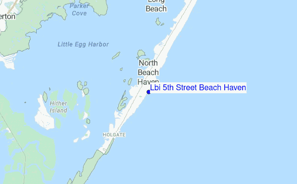 Lbi 5th Street Beach Haven location map