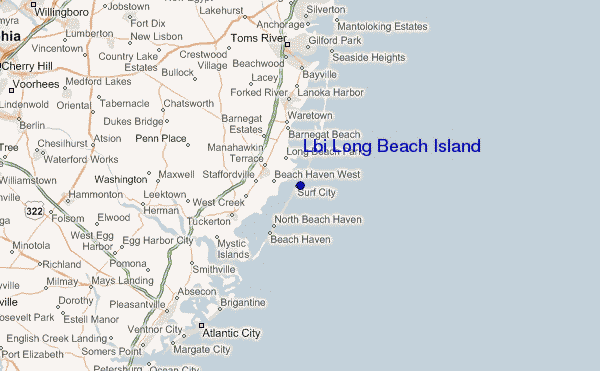 LBI Long Beach Island Location Map