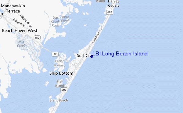 LBI Long Beach Island location map