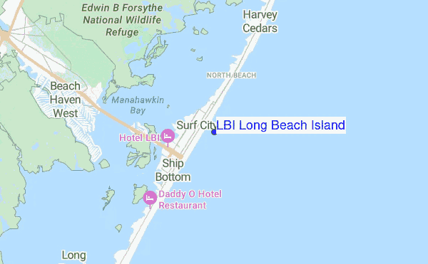 LBI Long Beach Island location map