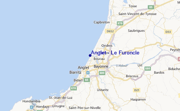 Anglet - Le Furoncle Location Map