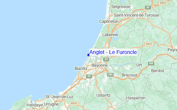 Anglet - Le Furoncle Location Map
