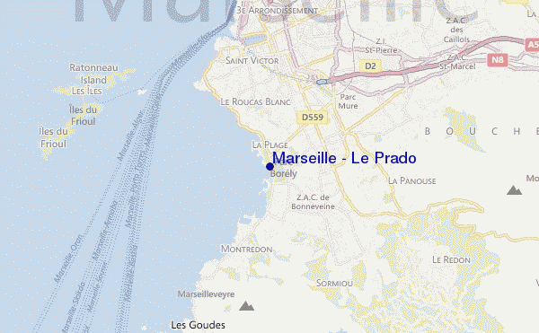 Marseille - Le Prado location map
