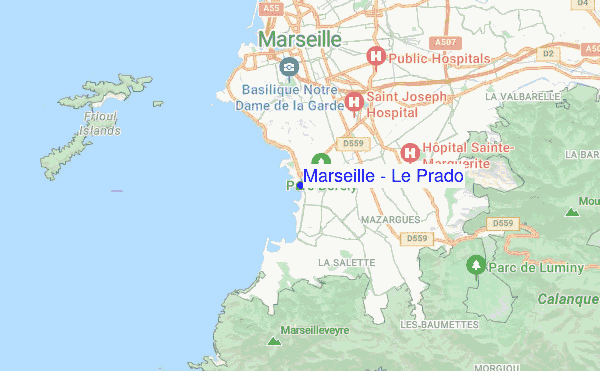 Marseille - Le Prado location map