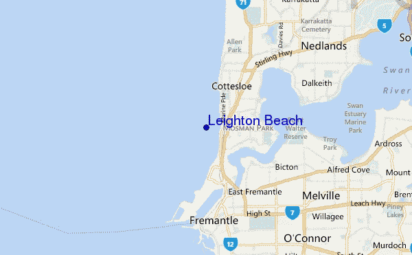 Leighton Beach location map