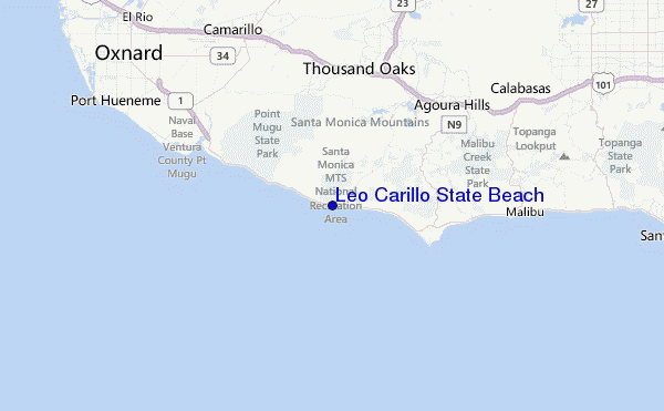 Leo Carillo State Beach Location Map